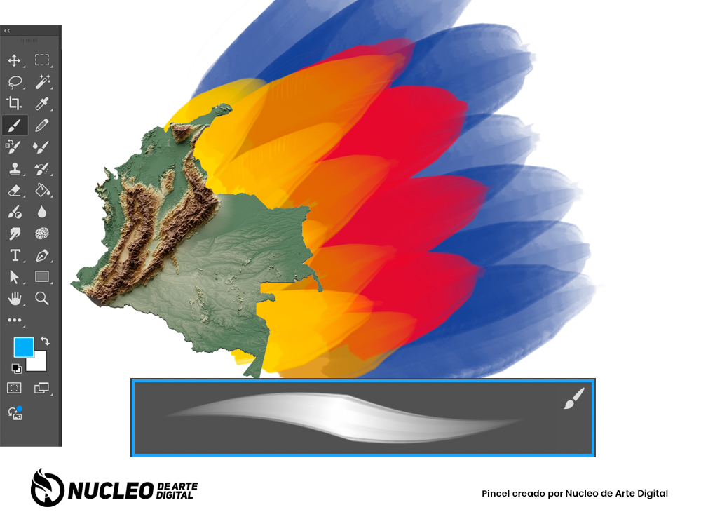 Pincel para pintar plumas con Photoshop - Colombia